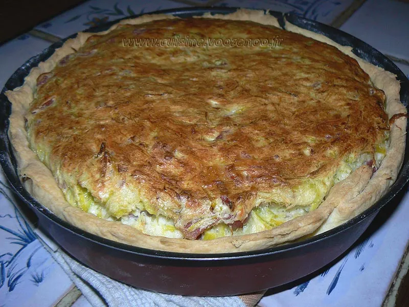 Tarte aux poireaux soufflés fin Tarte aux poireaux soufflés fin