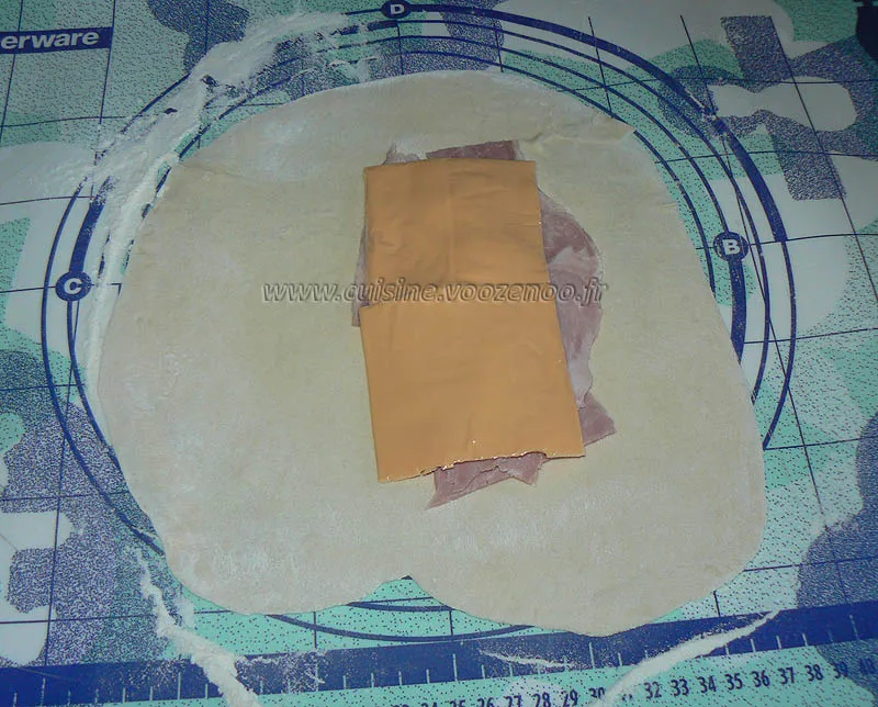 Naans jambon fromage etape2