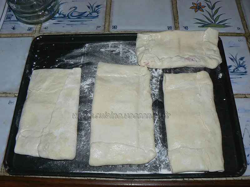 Naans jambon fromage etape3