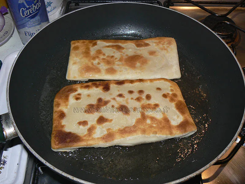 Naans jambon fromage etape4