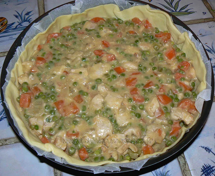 Tourte au poulet ultra cremeuse etape3