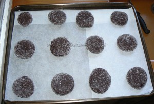 Cookies au chocolat avec coeur tendre au beurre de cacahuete etape7