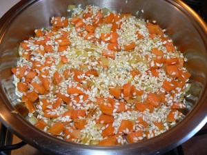 Risotto aux carottes etape1