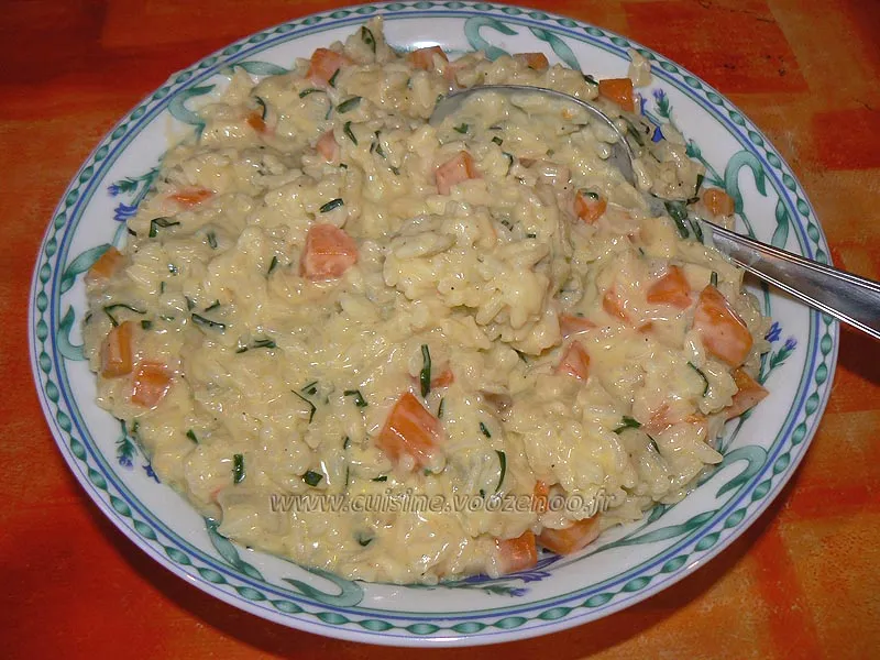 Risotto aux carottes fin