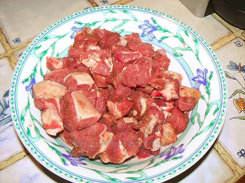 Agneau au ras-el-hanout etape1