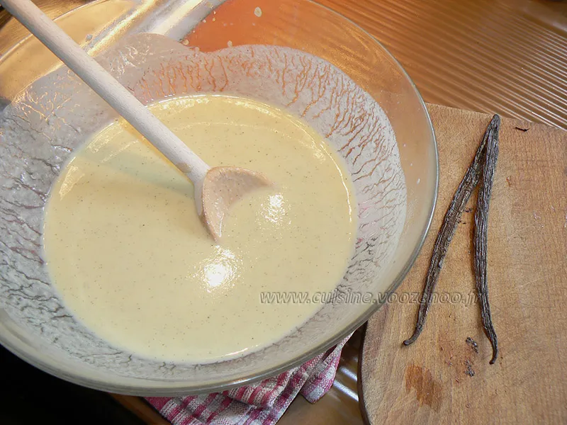 Glace à la vanille maison avec sorbetière etape2