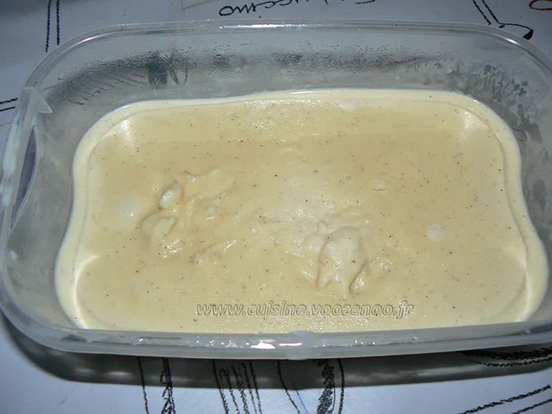 Glace à la vanille maison avec sorbetière fin