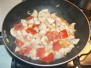Wok de chou chinois (psé-tai) au poulet et gingembre etape4
