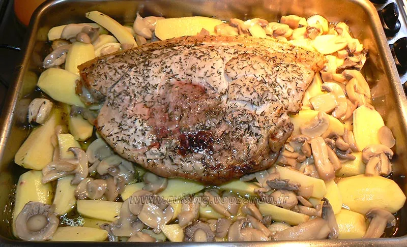Rouelle de porc et pommes de terre au four etape3
