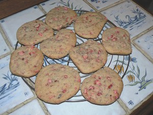 Cookies roses aux pralines de saint genix fin