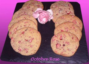 Cookies roses aux pralines de saint genix presentation