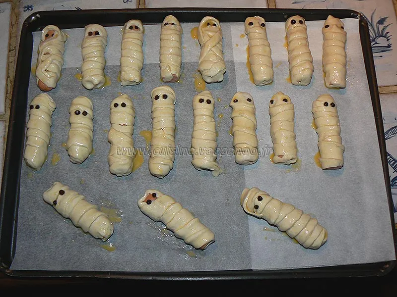 Feuilletées de knackis momifiées etape1