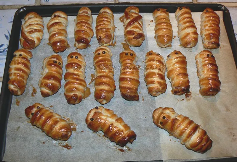 Feuilletées de knackis momifiées fin
