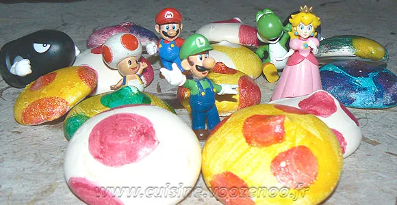 Meringues "Chapeaux de Toad"