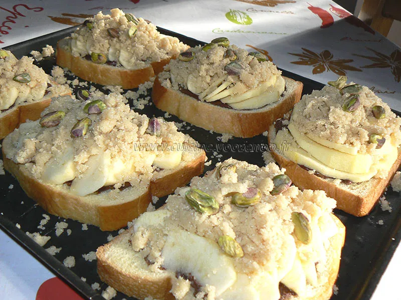 Crumble de pommes en tartines gourmandes etape4