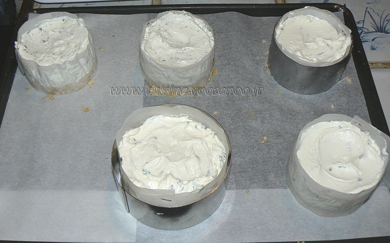 Cheesecake salé, legumes et basilic etape4