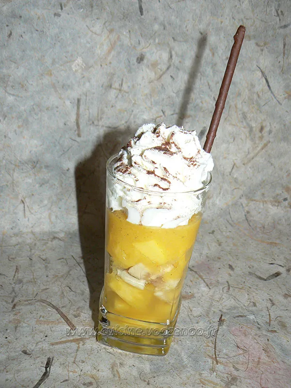 Cappuccino de fruits exotiques fin