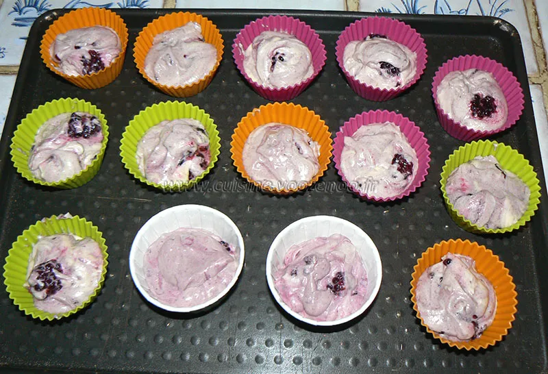 Muffins aux mûres etape3