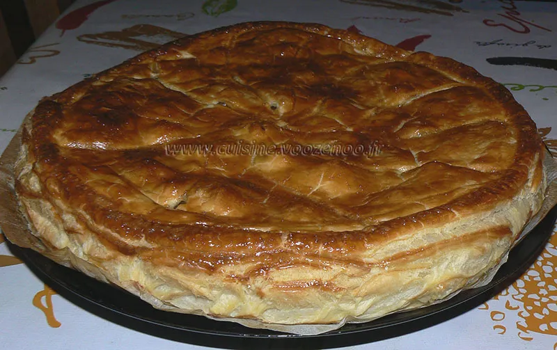 Galette des rois, creme de marron et marrons glaces fin