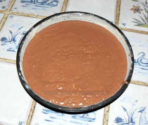 Gâteau au chocolat, finger et fruits rouges pour paques etape1