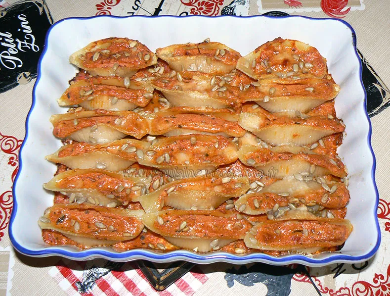 Conchiglionis, sauce tomates à la ricotta fin2