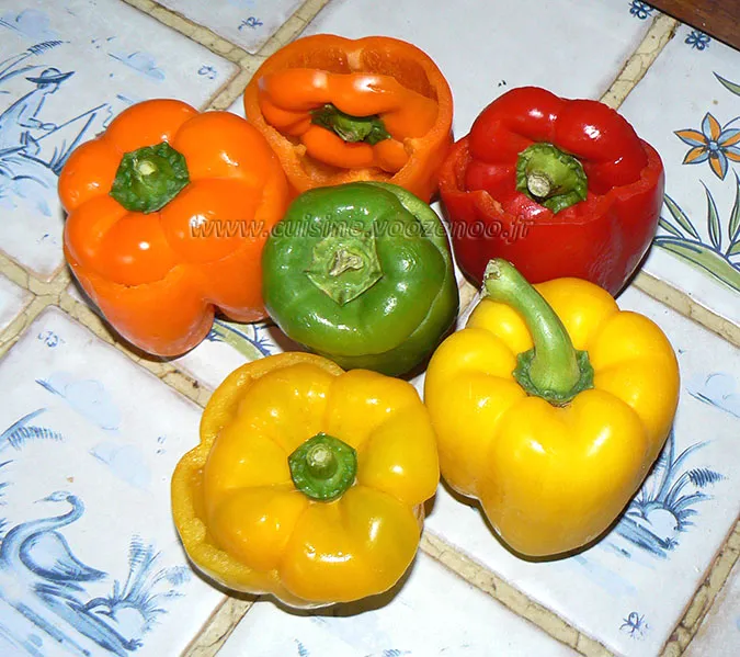 Poivrons farcis serbe, punjene paprike etape1