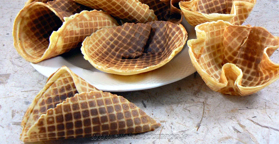 Pâte à gaufre pour cornets et coupelles