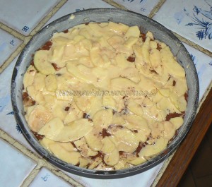 Gâteau invisible aux pommes et cacao etape3