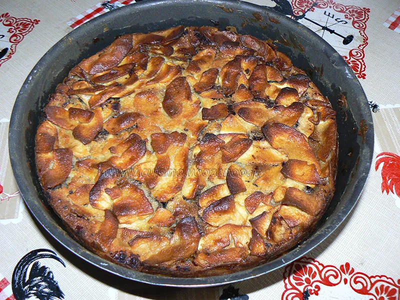 Gâteau invisible aux pommes et cacao fin