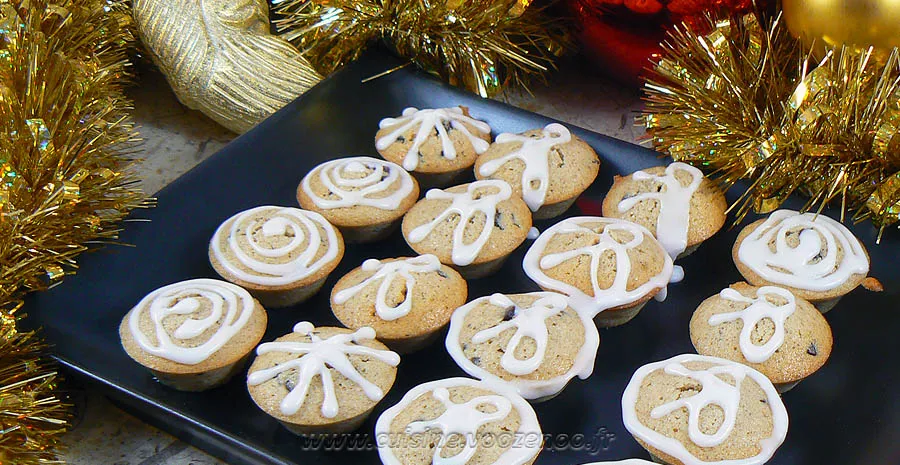 Mini Financier aux épices pain d'épices et pépites de chocolat