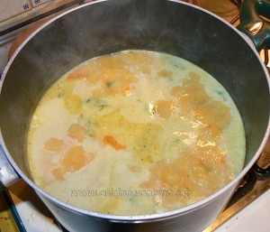 Soupe de patates douces au lait de coco etape1