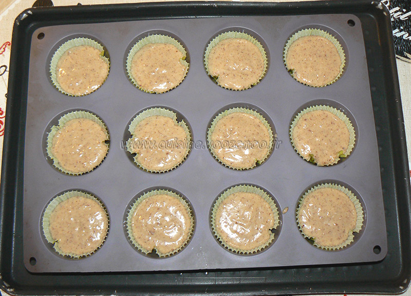 Cupcakes noix de pecan, topping creme de sirop d’erable etape4