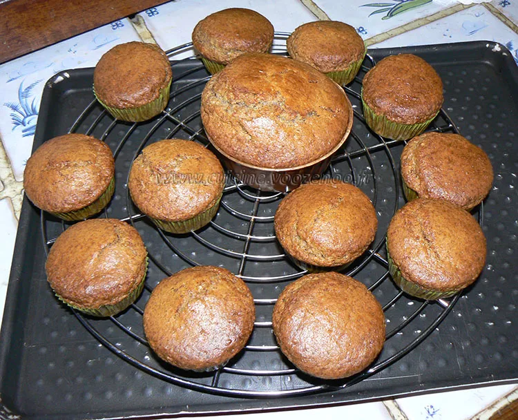 Cupcakes noix de pecan, topping creme de sirop d'erable fin