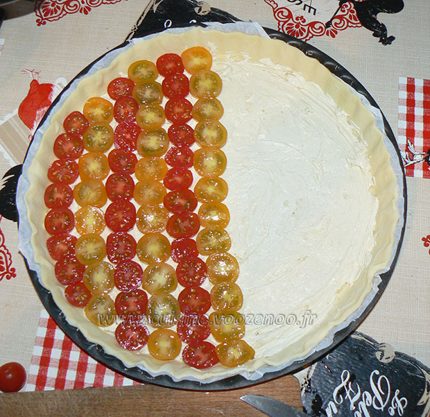 Tarte bicolore aux tomates cerises etape2