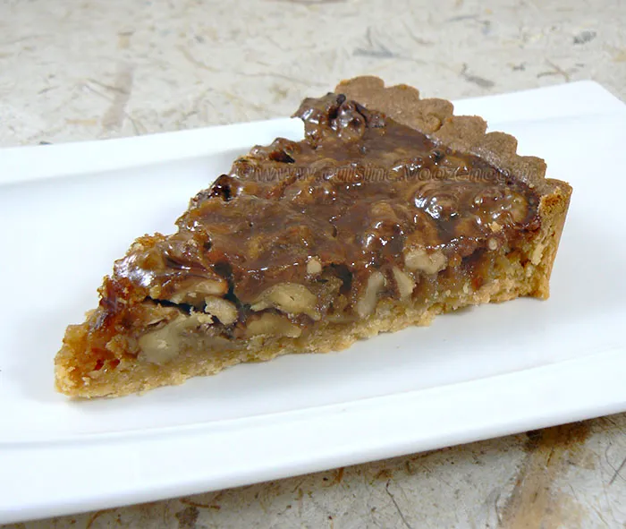 Tarte aux noix et caramel, glaçage à l'abricot fin2