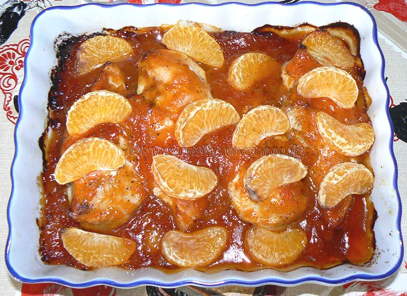 Blancs de poulet, sauce aux agrumes fin