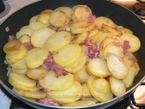 Tortilla de patata au jambon cru etape2