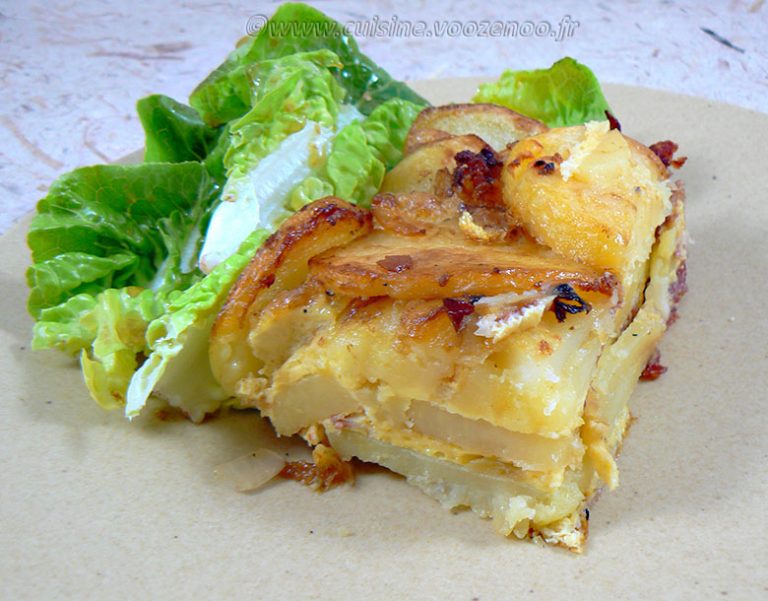 Tortilla de patata au jambon cru au four Cuisine Voozenoo