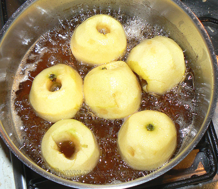 Tufahija – pommes fourrées aux noix etape1