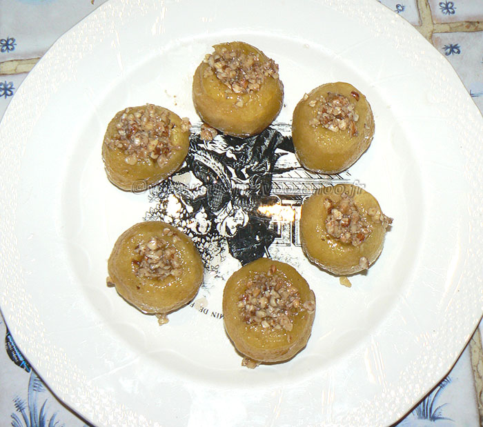 Tufahija – pommes fourrées aux noix etape3