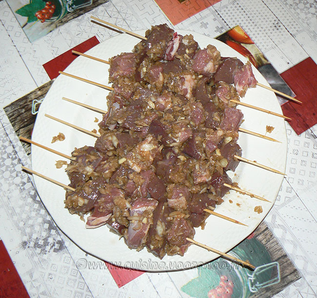 Kebab au gigot et foie d’agneau etape2