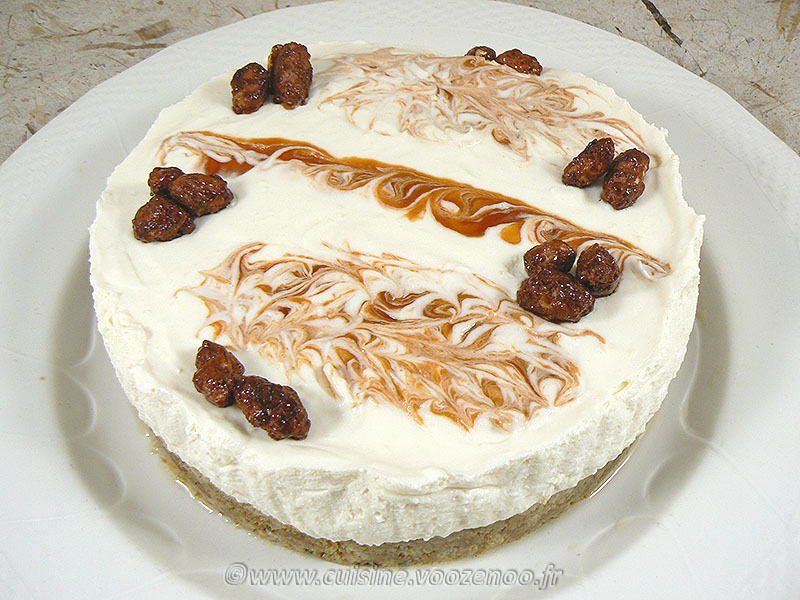 Cheesecake crémeux à l’églantine (sans cuisson) presentation