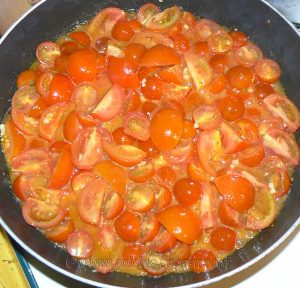 Dos de cabillaud, sauce tomates cerises etape1