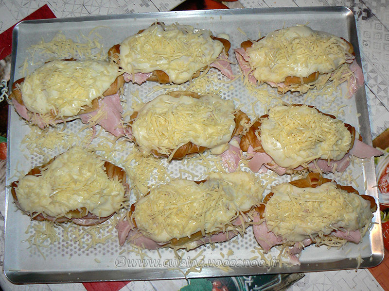 Croissants au jambon et béchamel etape1