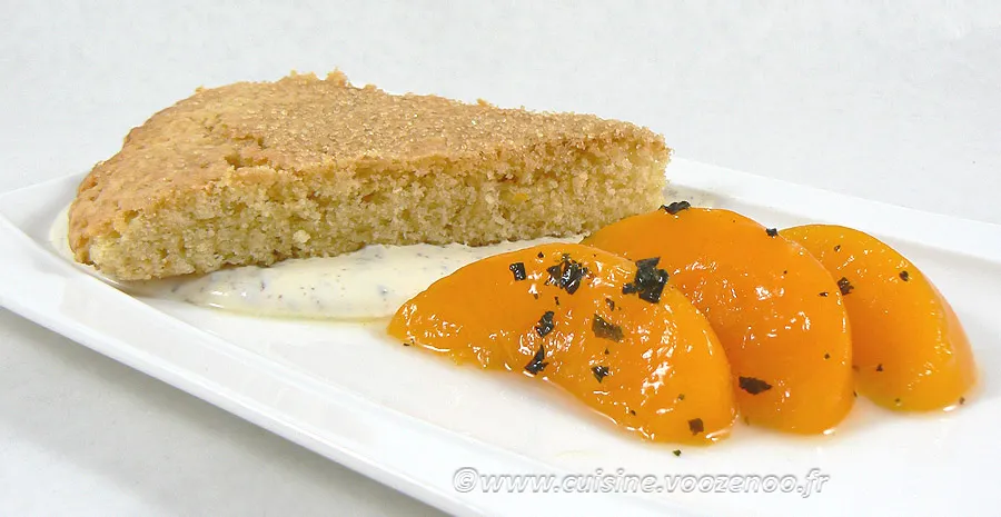 Shortcake à la pêche de Jamie Oliver