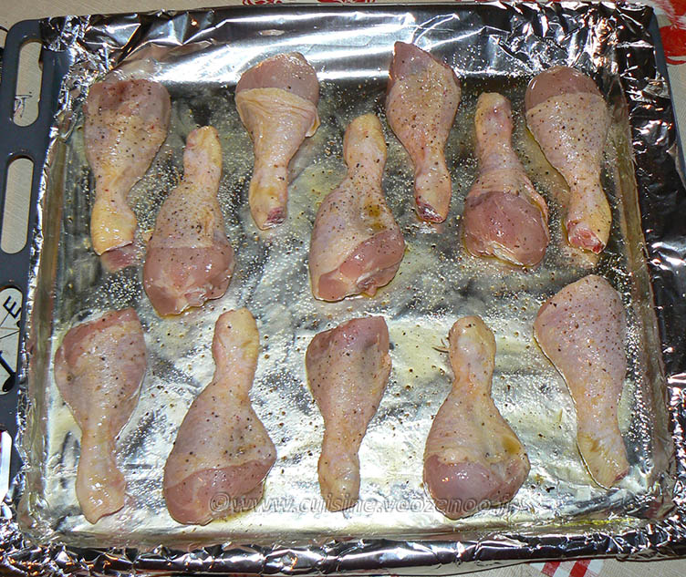 Pilons de poulet en robe de panure etape1