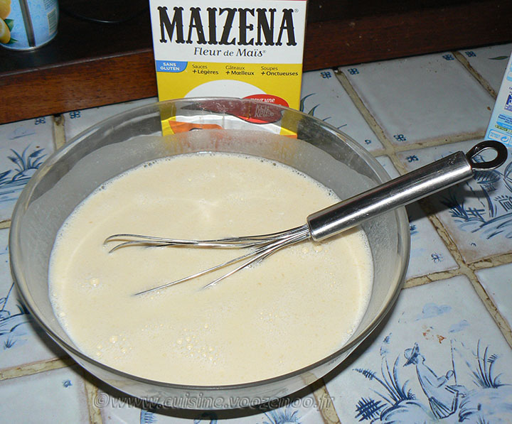 Pâte à crêpe allégée à la Maïzena® etape1