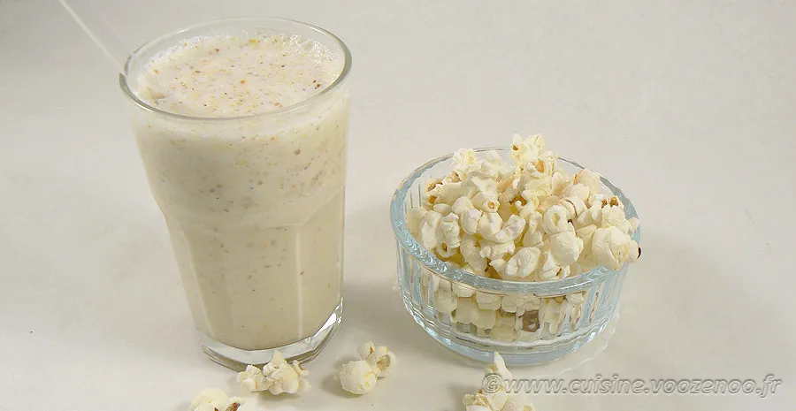 Milkshake vanille et pop-corn slider