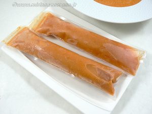 Yeti (glace à l’eau) ou Gaspacho tomate presentation