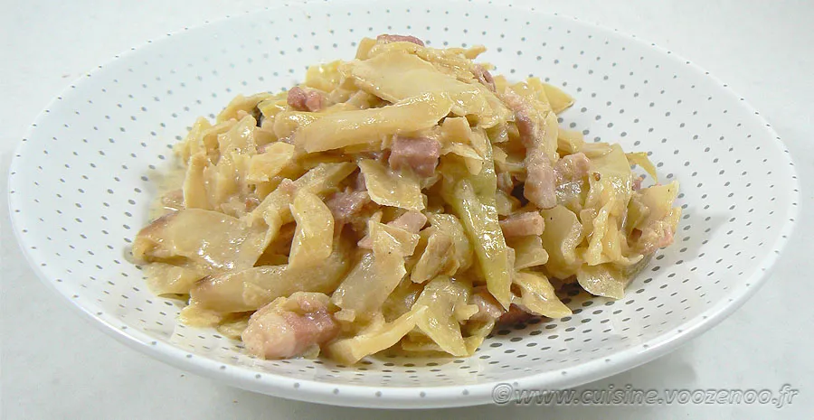 Chou blanc aux lardons façon potée